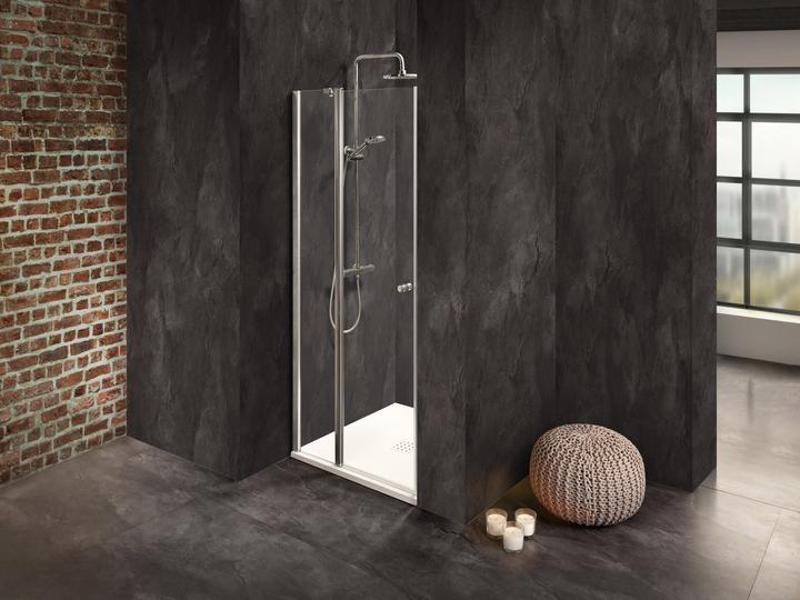 Actual product image Dusbad Shower cubicle/shower enclosure Vital 2 swing door on fixed part for alcove shower (75 cm, 75 cm)