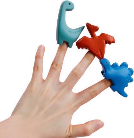 Actual product image Haku Yoka Finger wax crayon Dino (6 x)