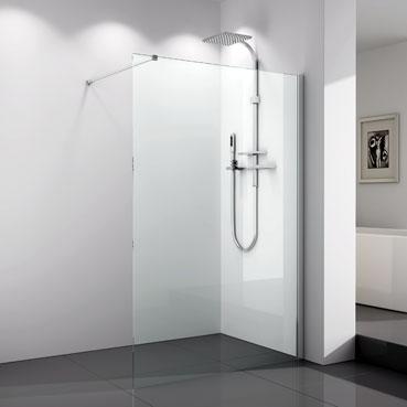 Produktbild Tellstar Disegno Duschabtrennung / Duschkabine 120cm, Echtglas klar, Glaselement Walk In, chromoptik (120 cm, 120 cm, 200 cm)