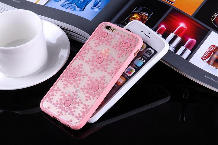 Produktbild König Design Apple iPhone 8 Plus Handy Hülle Mandala Case Schutzhülle Motiv Flocken Rosa Neu (Apple iPhone 8 Plus)