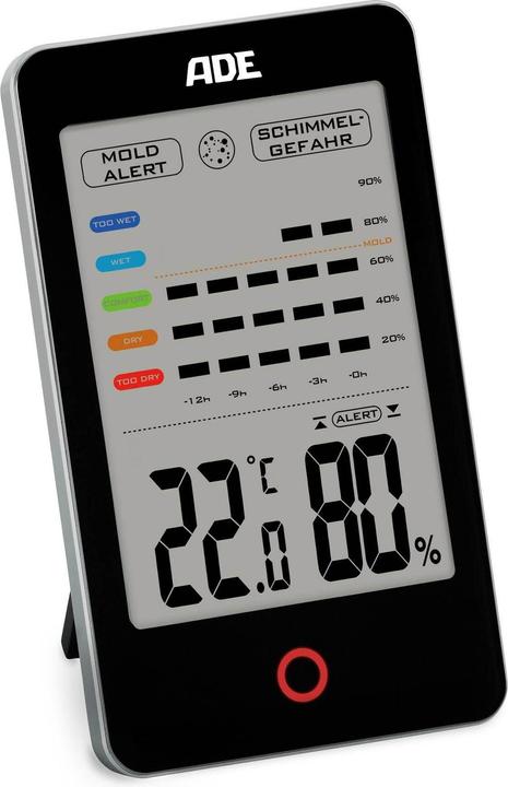 ADE Thermo-/Hygrometer digital Schwarz, Funktionen