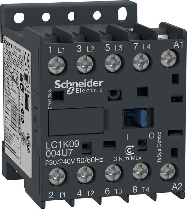 Immagine prodotto Schneider Electric Contattore di potenza, 4p, 20A/AC1, bobina 240V LC1K09004U7
