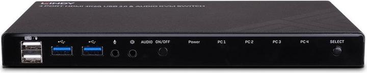 Actual product image Lindy 4 port HDMI 4K60, USB 3.0 &