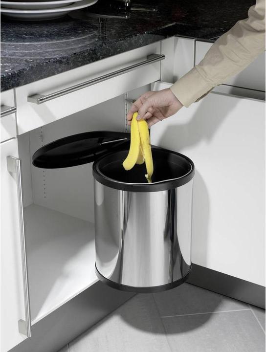 Produktbild Hailo Compact-Box M, Einbau-Mülleimer, 15 ltr, Edelstahl (15 l)