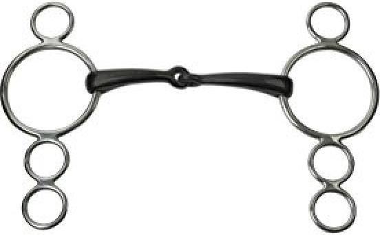 Actual product image J.P. Korsteel Sweet Iron Single Broken 3Ring Snaffle