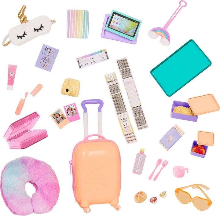 Productafbeelding Our Generation - suitcase set - rainbow (735345)