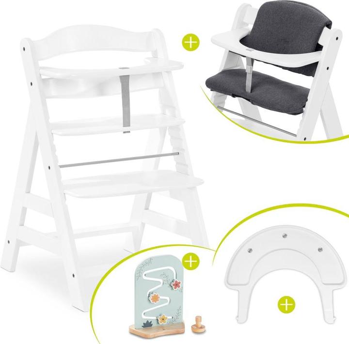 Produktbild Hauck Hochstühle Hochstuhl Alpha Plus White im Sparset - inkl. (Hochstuhl)