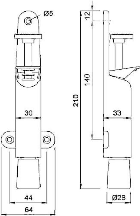 Produktbild Kws Türfeststeller 1026 (1 Stück, 64 x 210 mm)