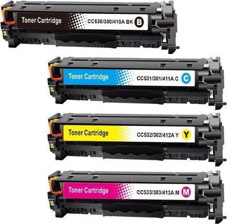 Actual product image Hermex Compatible HP Color LaserJet CM2320nf MFP Toner (M, FC, C, Y)