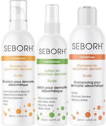 Produktbild Seborh Set Seborrheic Dermatitis Kit Shampoo 200Ml + Emulsion 200Ml + Scalp Lotion 150Ml (Haarpflege set)