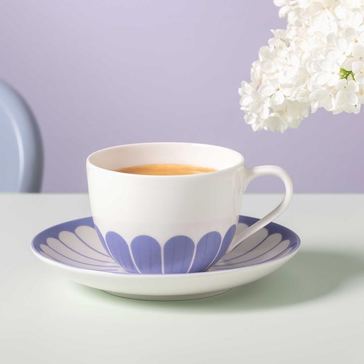 Actual product image Villeroy & Boch Fleur Couleur Kaffeetassen mit Untertassen (160 ml, 6 x)