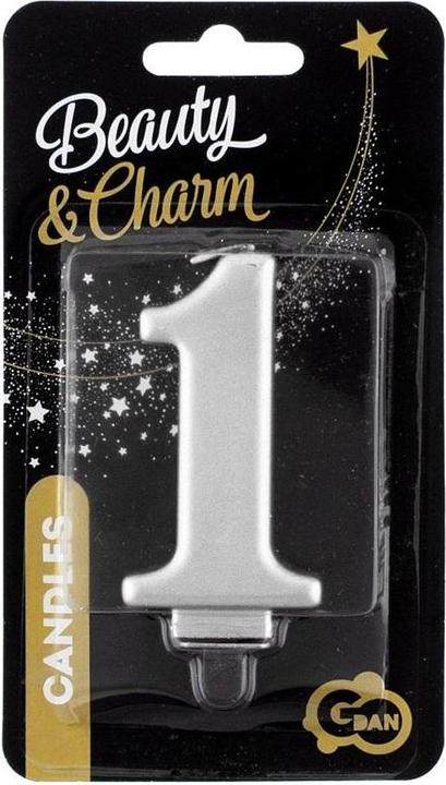 Produktbild GoDan B&C Kerze 1 Metallic-Silber 8,0 cm (1 Stk.)