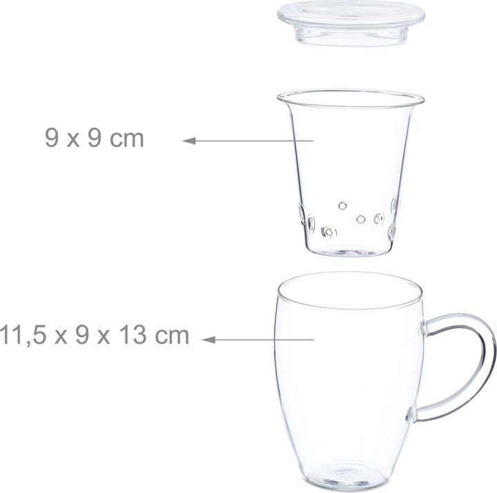 Produktbild Relaxdays 2x Teeglas (450 ml, 2 x)
