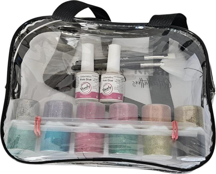 Actual product image Ybody Glitter Tattoo Free Hand Set