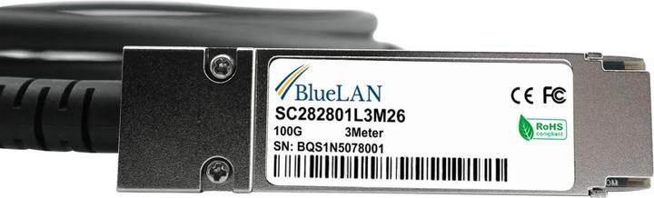 Produktbild BlueLAN HPE 834973-B22 kompatibles DAC QSFP28 SC282801L1M30