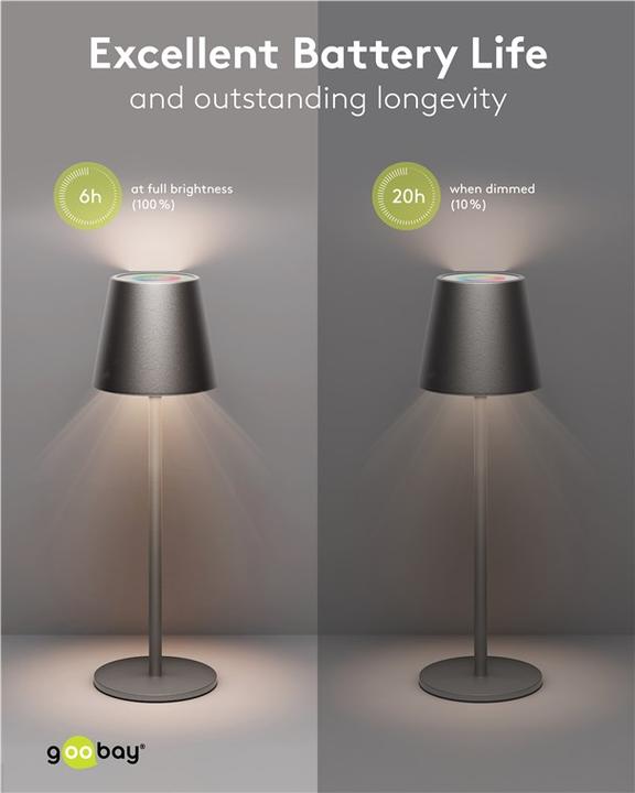 Produktbild Goobay Kabellose LED-Tischleuchte (150 lm)