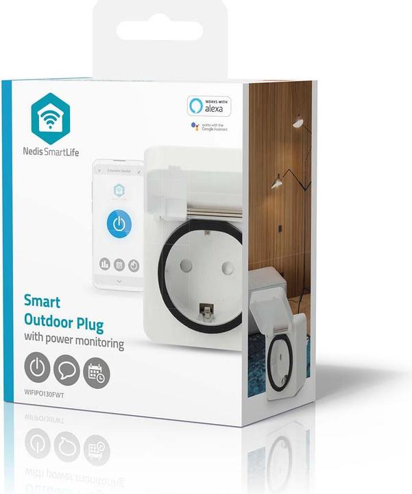 Produktbild Nedis SmartLife Smart Stecker | Wi-Fi | IP44 | 3680 W | Schutzkontakt | -25 - 55 °C | Android™ / IOS