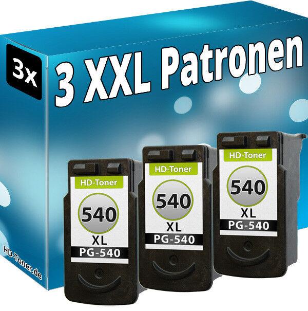Actual product image Druckfuxx 3x TINTE PATRONEN für CANON PG-540 XL MX375 MX395 MX435 MX455 MX515 MX
