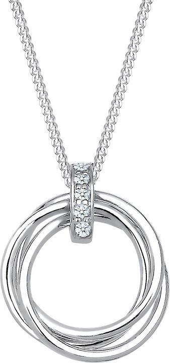 Immagine prodotto Elli DIAMANTI Collana Circle Trio Diamond (0,025 ct.) Argento 925 (Argento 925, Diamante, 45 cm)