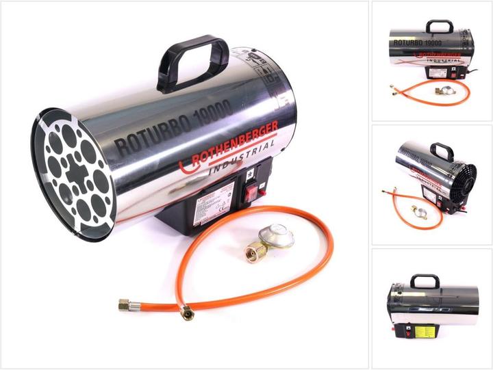 Produktbild Rothenberger RoTurbo 19000 Heizkanone + Piezo-Zündung + Schlauch + Regler ( 1500000051 ) (18500 W)