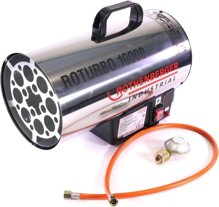 Produktbild Rothenberger RoTurbo 19000 Heizkanone + Piezo-Zündung + Schlauch + Regler ( 1500000051 ) (18500 W)