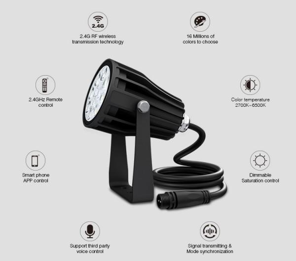 Produktbild Milight 3er Set Funk Smart LED Gartenspots 6W (550 lm, IP66)