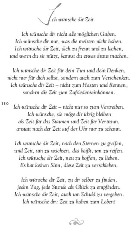 Actual product image Ich wünsche dir Zeit (German, Elli Michler, 2004)