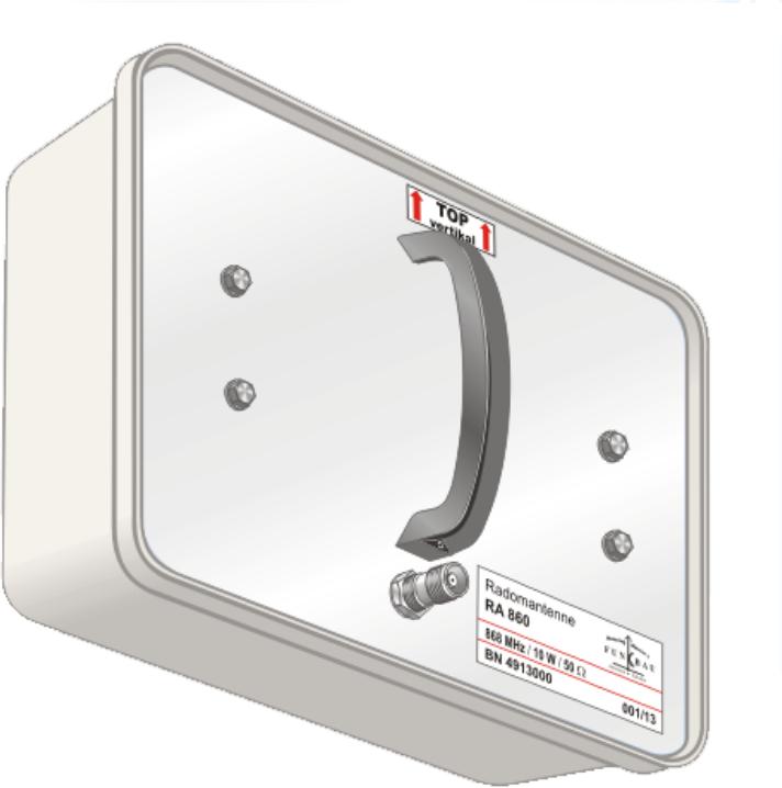Produktbild Henning Marter Funkbau 4913000 - RA 860, Radom-Antenne für 868 MHz für Handheld-Anwendungen