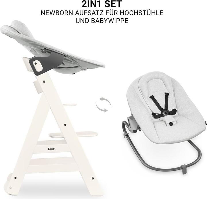 Actual product image Hauck Hochstühle Beta Plus White 5-tlg. Newborn Set - Hochstuhl (Highchair)