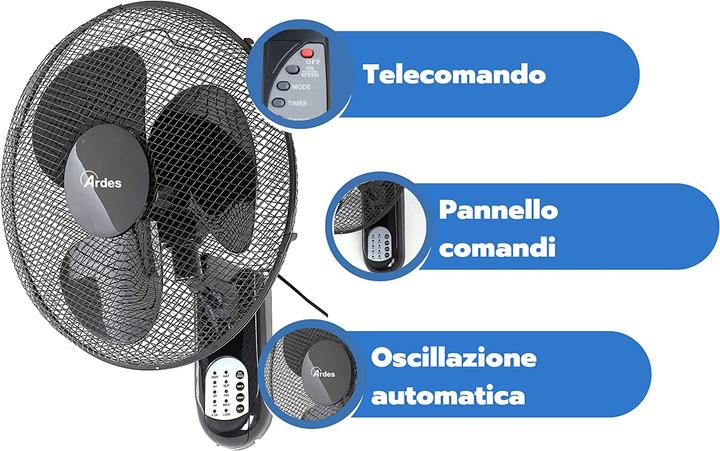 Image du produit Poly Pool Ventilateur mural AR5W40R, 40cm (59 dB)