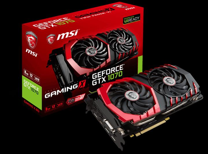 Actual product image MSI GeForce GTX 1070 GAMING X 8G (8 GB)