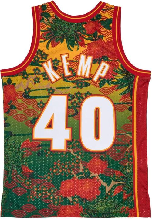 Actual product image Mitchell & Ness Swingman Mesh Jersey Seattle SuperSonics ASIAN Kemp - M (M)