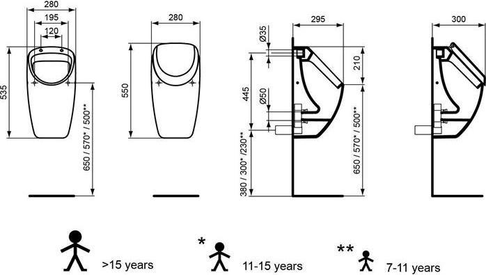 Image du produit Ideal Standard Urinal d'aspiration Connect pour couvercle blanc E567601