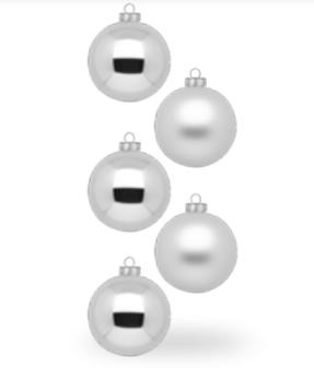 Produktbild Inge’s Glas Christmas Decor Weihnachtskugel Frosty Silver Ø 6 cm 20 Stück (20 -teilig)