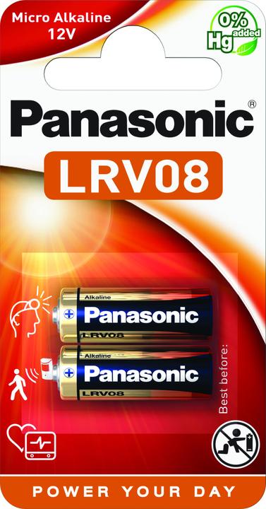 Produktbild Panasonic Micro Alkali LRV08 (2 Stk., A23, 38 mAh)