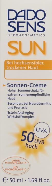 Actual product image Dado Sens Sun cream SPF 50 (Suntan cream, 50 ml)