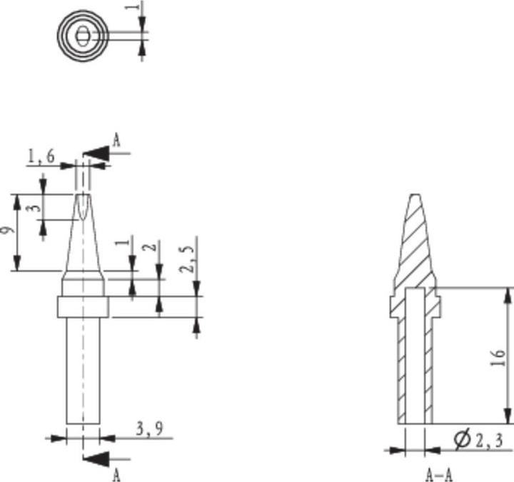Image du produit Toolcraft Panne en forme de burin 1.6 mm (Panne de soudure)
