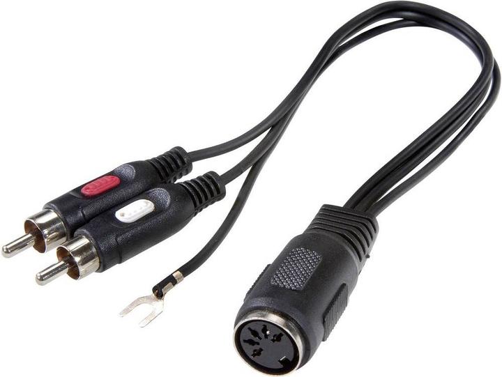 Produktbild SpeaKa Professional Cinch/DIN-Anschluss Adapter Diodenbuchse 5pol (DIN) (Audio Splitter)