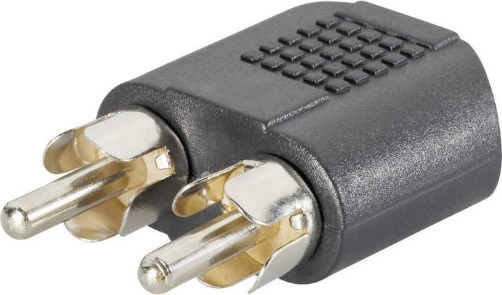 SpeaKa Professional SpeaKa 2x Cinch-Stecker 3.5 mm Stereo Buchse Adapter (Audio Splitter)