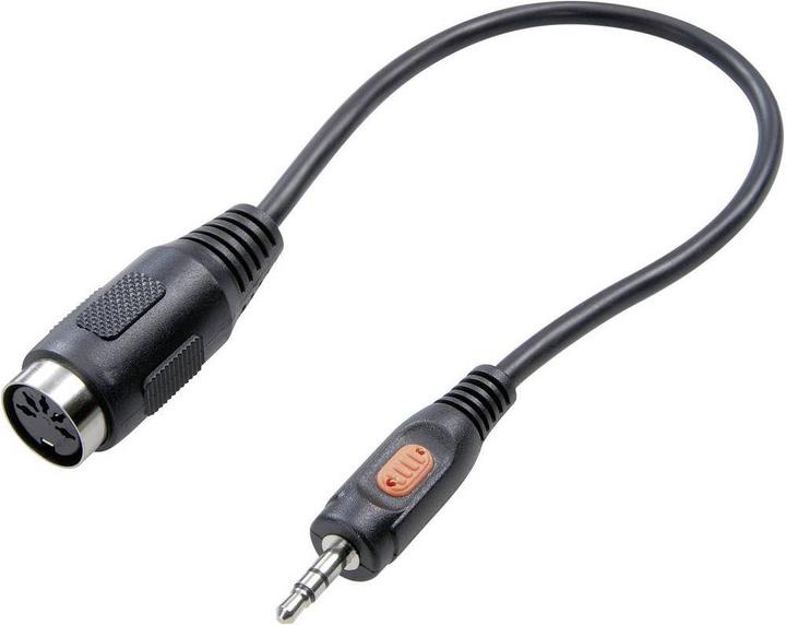 Actual product image SpeaKa Professional DIN connector/jack adapter Diode socket 5pin (DIN) Jack plug 3.5 mm (Jack adapter)