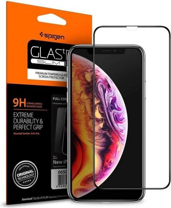 Spigen Tempered Glass Glass Fc Iphone 11 Pro Max Black (1 Stück, Apple iPhone 11 Pro Max)