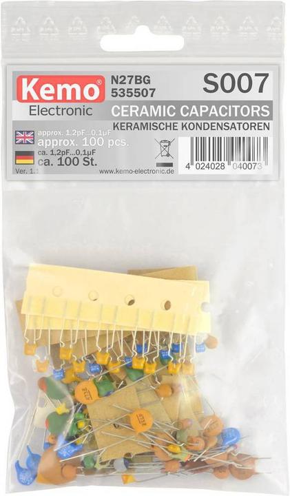 Actual product image Kemo Ceramic capacitor set