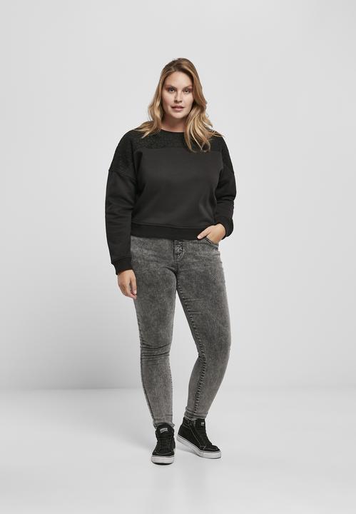 Produktbild Urban Classics Ladies Short Oversized Lace Inset Crew (5XL)
