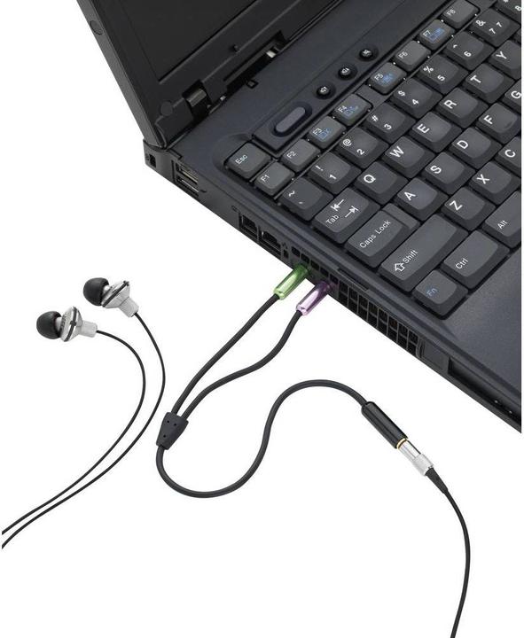 Produktbild SpeaKa Professional SpeaKa SuperSoft Headset Klinkenadapter 4pol (0.21 m, 2.5mm)