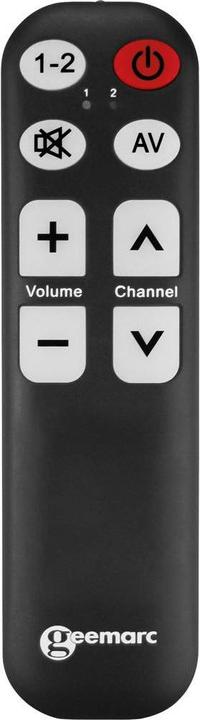 Image du produit Geemarc Télécommande universelle TV-5 avec caractères et touches pour deux appareils max (Télécommande universelle)