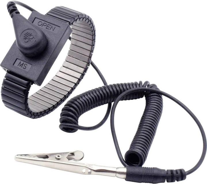 Produktbild Quadrios ESD-Handgelenkband Schwarz Druckknopf 4 mm