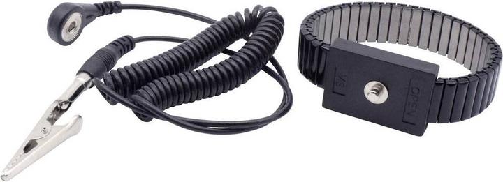 Produktbild Quadrios ESD-Handgelenkband Schwarz Druckknopf 4 mm