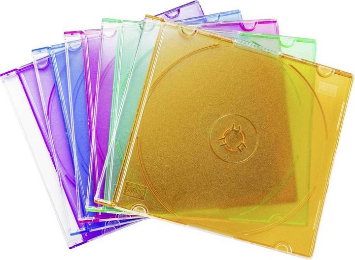 Image du produit Basetech Boîtier CD 1 CD/DVD/Blu-Ray Plastique Bleu, Vert standard (satiné), Orange, Rose, Pourpre 1 p....