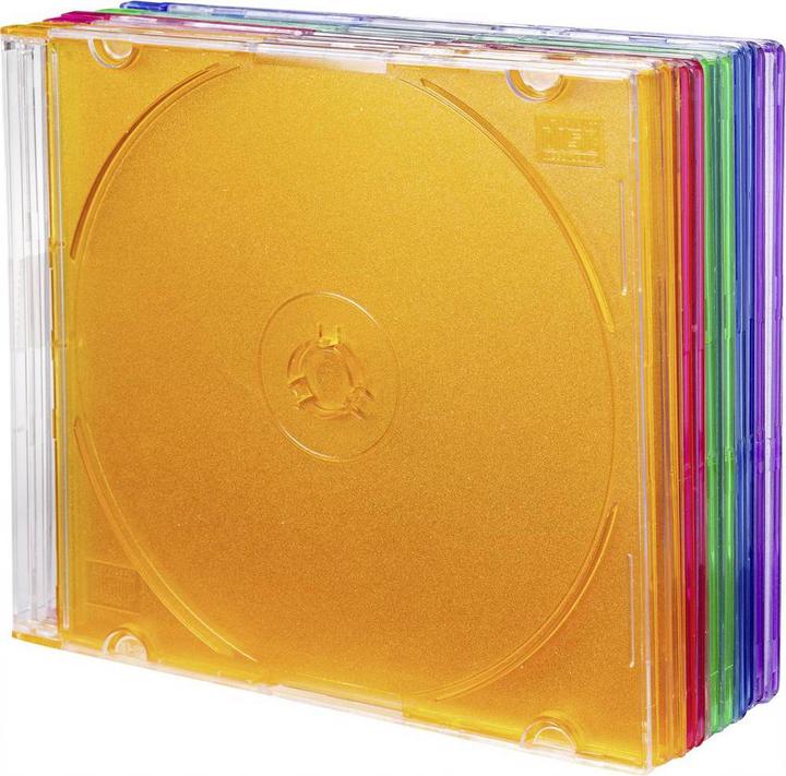 Image du produit Basetech Boîtier CD 1 CD/DVD/Blu-Ray Plastique Bleu, Vert standard (satiné), Orange, Rose, Pourpre 1 p....