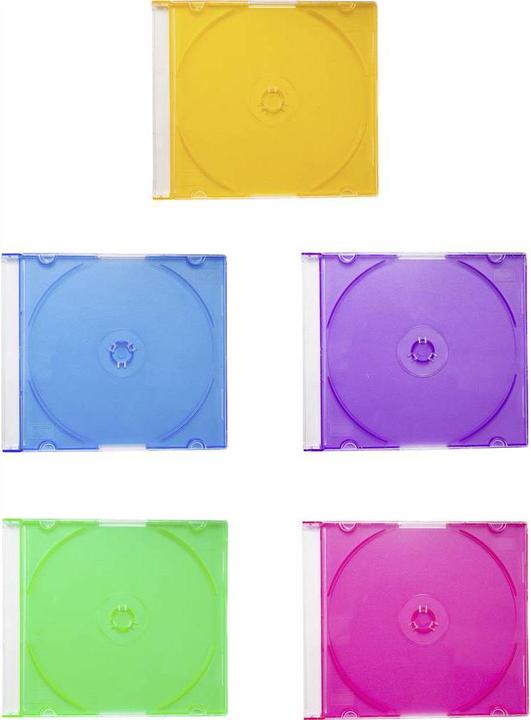 Image du produit Basetech Boîtier CD 1 CD/DVD/Blu-Ray Plastique Bleu, Vert standard (satiné), Orange, Rose, Pourpre 1 p....